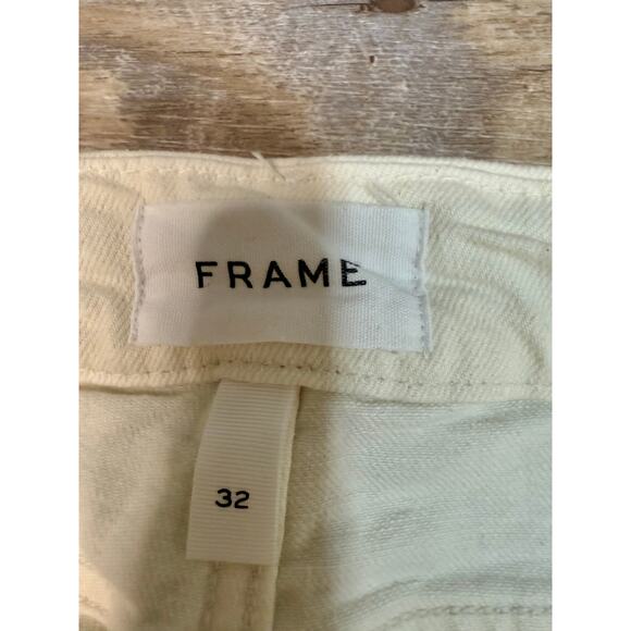 Frame Le Crop Mini Boot Jeans Ivory Women's Size 32 - Picture 2 of 8